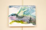 Mountainscape No. 9 : Original Watercolor Painting on Canvas | Paintings by Elizabeth Becker. Item composed of canvas in minimalism or contemporary style