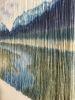 Mount Timpanogos Fiber Art Tapestry | Sleeping Princess Utah | Wall Hangings by Wallflowers Hanging Art. Item made of oak wood with wool works with boho & mid century modern style