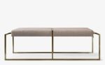 Famed Brass Bench | Benches & Ottomans by LAGU. Item composed of fabric and brass in modern style