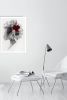Sabine - Crimson Flower | Watercolor Painting in Paintings by Bridget Davies Art. Item made of fabric with paper works with boho & contemporary style