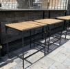Outdoor Stool | Patio Stool | Chairs by TRH Furniture. Item made of oak wood with brass