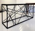 Linear Tension Console | Console Table in Tables by Morgan Clayhall. Item made of wood with steel works with minimalism & contemporary style