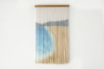 Hand dyed beach wall hanging | Tapestry in Wall Hangings by WOOL + ROPE. Item composed of oak wood and wool in boho or contemporary style