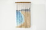 Hand dyed beach wall hanging | Wall Hangings by WOOL + ROPE. Item composed of oak wood and wool in boho or contemporary style