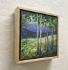 "Beyond the Treeline" small framed painting | Oil And Acrylic Painting in Paintings by Stephanie Thwaites. Item composed of canvas and synthetic
