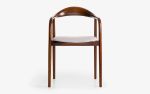 Raku Wooden and Upholstered Chair | Dining Chair in Chairs by LAGU. Item made of wood with fabric works with minimalism & modern style