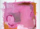 Play Drawing #7 — Abstract Oil on Paper (11×14 in, Pink + Or | Oil And Acrylic Painting in Paintings by Vincent Salvati – Contemporary Abstract Painter | NJ`. Item composed of paper in minimalism or contemporary style