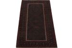 Rug & Kilim's Baluch Runner Rug in Maroon & Blue Geometric | Area Rug in Rugs by Rug and Kilim