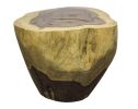 Carved Live Edge Solid Wood Trunk Table ƒ2 by Costantini | Side Table in Tables by Costantini Designñ. Item composed of wood in country & farmhouse or modern style