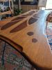 Dragonfly Motif Mahogany Table / Desk | Tables by Rosemary Home Design. Item made of wood works with mid century modern & art deco style