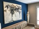 "Emerging Spirit"  48" x 60" Black and White Commission | Oil And Acrylic Painting in Paintings by Jane Burton, Abstract Painting. Item made of canvas with synthetic