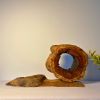 Sandalwood & Lightning-Struck Wood Sculptural Altar of Time | Sculptures by Loom&Drift. Item composed of wood in minimalism or mid century modern style