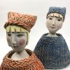 Lady in Knitted Jumper ceramic Sculpture | Sculptures by Jenny Chan. Item composed of ceramic