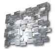 "Monochrome" Glass and Metal Wall Art Sculpture | Wall Sculpture in Wall Hangings by Karo Studios. Item made of metal with glass