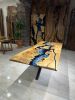 Epoxy Dining Table, Custom Poplar Epoxy Table | Tables by Gül Natural Furniture. Item composed of wood compatible with industrial and art deco style