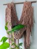 Macrame Plant Hanger for Wall-Dusty Rose | Macrame Wall Hanging in Wall Hangings by Erel Fiber Art. Item composed of fiber
