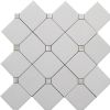 White Marble and Pearl Diamond Tile | Tiles by Tile Club. Item composed of marble
