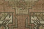 Vintage Turkish Rug in Pink with Blue & Green Geometric | Area Rug in Rugs by Rug and Kilim