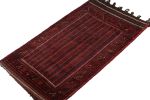 Vintage Baluch Afghan rug in Red, Blue & Black Patterns | Area Rug in Rugs by Rug and Kilim. Item composed of wool