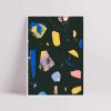 Framed set - "Rocks Black" A2 & "Slightly" A3 - black wood | Prints by Jilli Darling. Item made of paper