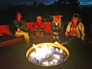 Big Bowl O’ Zen Sculptural Firebowl at Rass Mandal, Santa Fe | Fireplaces by John T Unger | Rass Mandal Vacation Residence in Santa Fe