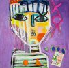 Kiss Me You Fool | Original Acrylic Painting | Oil And Acrylic Painting in Paintings by Aleea Jaques ,