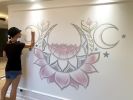 Moon Lotus Mural | Murals by Urbanheart. Item composed of synthetic