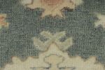 Rug & Kilim's Oushak Rug in Blue-Gray with Medallion | Area Rug in Rugs by Rug and Kilim