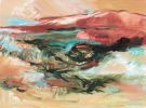 End of Day | Oil And Acrylic Painting in Paintings by Simona Gocan. Item composed of canvas & synthetic