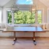 Live Edge Walnut Thea Table | Dining Table in Tables by YJ Interiors. Item made of walnut & brass compatible with mid century modern and contemporary style