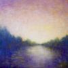 Over the Bay, oil on canvas, 36" x 36" | Oil And Acrylic Painting in Paintings by Victoria Veedell. Item composed of canvas & synthetic