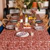 Floral Tablecloth | Yan Coral PRE-ORDER | Linens & Bedding by ichcha. Item made of cotton compatible with boho and minimalism style