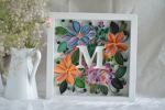 Customizable Quilled Monogram | Mixed Media by Mira's Craft. Item made of paper works with art deco style