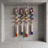 Custom Thread Wrapped Wall Sculpture | Sculptures by Sarmal Design. Item made of wool with metal works with minimalism & contemporary style