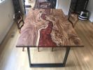 Resin River Table | Dining Table in Tables by Beneath the Bark. Item composed of wood