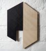 Sculpture: Black, white, silver | Wall Sculpture in Wall Hangings by Susan Laughton Artist | GALLERY57 in Arundel. Item made of wood with synthetic
