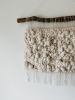 TEXTURAL WEAVING hand woven tapestry | Macrame Wall Hanging in Wall Hangings by WOOL & PINE by Jessie. Item composed of wood and cotton