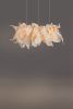 Modern Sculptural Fabric Collectible Chandelier | Chandeliers by Costantini Design. Item made of fiber compatible with boho and minimalism style