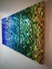Flanked Ombre Triptych | Wall Sculpture in Wall Hangings by Michael Curry Mosaics. Item composed of glass
