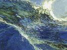 Ebb & Flow | Oil And Acrylic Painting in Paintings by Margaret Juul. Item made of synthetic