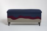 Lake - Large upholstered blanket box | Ottoman in Benches & Ottomans by Sadie Dorchester | London in London. Item made of wood with fabric