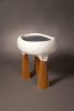 Col. II Table | End Table in Tables by WU Design. Item made of oak wood with fiber works with contemporary & modern style