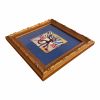 hand-embroidered needlepoint JUNGLE BOOGIE monkey art framed | Embroidery in Wall Hangings by Mommani Threads. Item made of wood & wool compatible with contemporary and eclectic & maximalism style