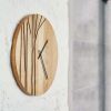 Oak Wood Wall Clock PAULIS | Decorative Objects by DABA. Item composed of oak wood compatible with minimalism and contemporary style