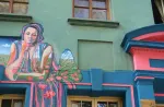 Cecilia mural | Street Murals by Valeria Merino | centro Cultural Manuel Rojas in Santiago