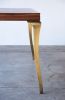 Cast Bronze and Wood Dining Table from Costantini, Enzio | Tables by Costantini Design. Item made of walnut with bronze