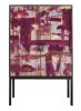 Pratt Armoire by Morgan Clayhall, mix media artwork on doors | Sideboard in Storage by Morgan Clayhall. Item made of walnut with steel works with contemporary & eclectic & maximalism style