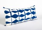 Blue Diamond Lumbar Pillow | Pillows by Parallel. Item made of cotton