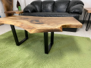 Live Edge English Walnut Coffee Table - Steel Tube Legs | Tables by Carlberg Design