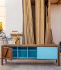 Inside-Out Largo Sideboard Cabinet Cerulean Blue | Storage by Sergio Mannino Studio. Item made of wood